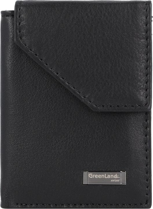 Greenland Nature Black Nappa Geldbörse RFID Leder 7 cm