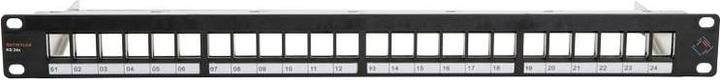 Produktbild Dätwyler Patchpanel KS 24x für 24x RJ45 Keystone 19 Rack schwarz