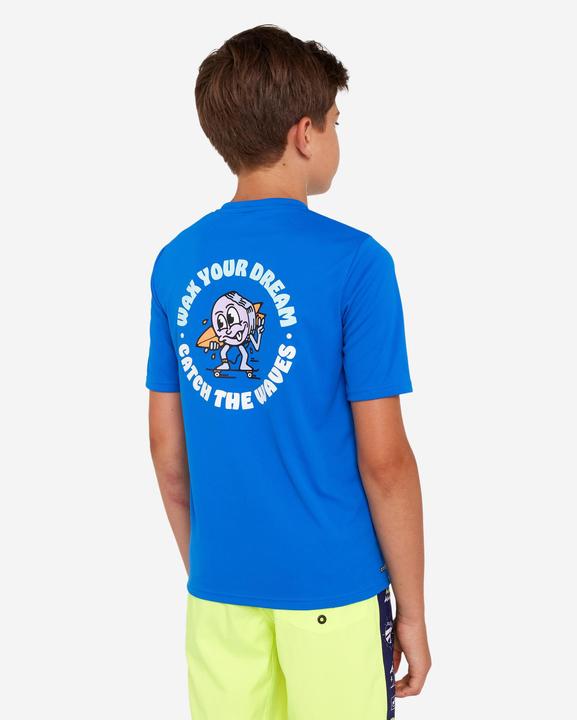 Image du produit Olaian T-shirt anti UV manches courtes surf Junior - 100 Wax bleu (140)