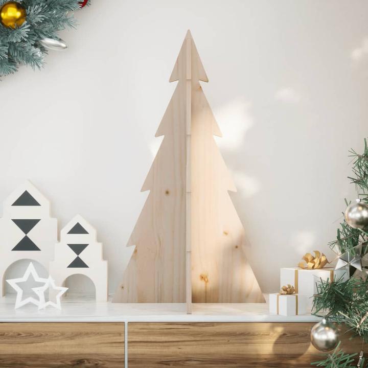 Image du produit VidaXL Arbre de Noël en bois Sapin de décoration Arbre en bois 80cm Pin massif