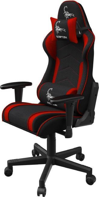 Actual product image Gembird Gaming chair SCORPION juodas/red mesh