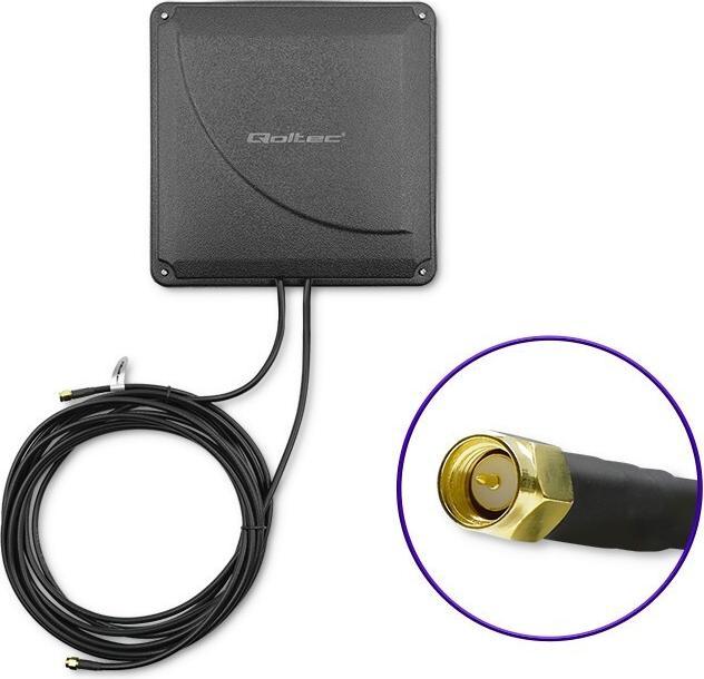 Image du produit Qoltec Antena 4G LTE DUAL MIMO booster | 35 dBi | 50W | 2x SMA męski (4G)
