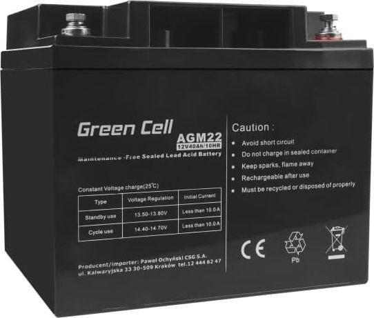 Produktbild GreenCell AGM22 (12 V, 40 Ah)