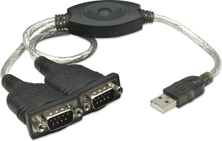 Actual product image Manhattan Dual RS232 cable to USB, 2x ST-USB (0.45 m)