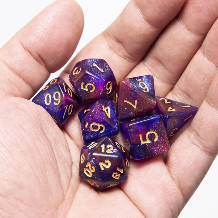 Produktbild JTI Würfel für Brett- und Rollenspiele - dunkelviolett - 7 Stk