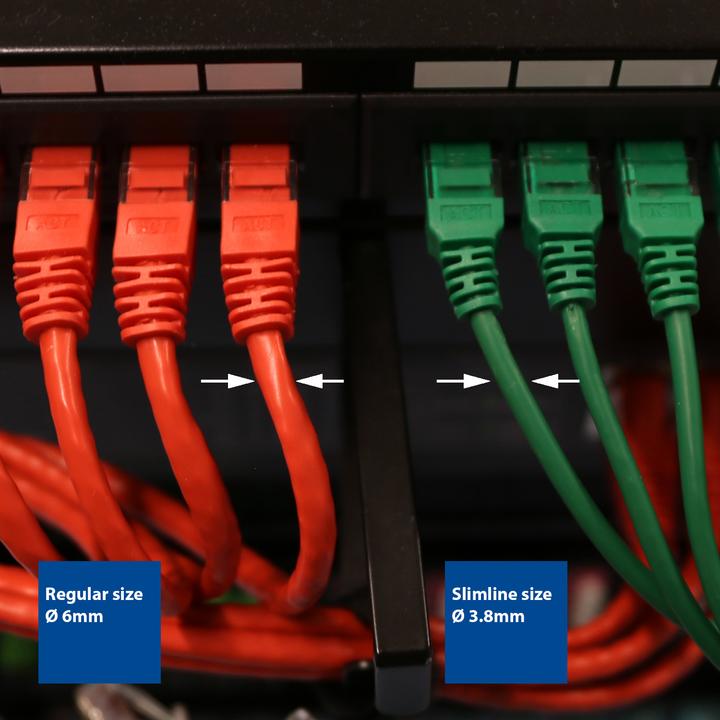 Image du produit Jaune 3 mètres LSZH U/UTP CAT6 datacenter slimline patch cable snagless with RJ45 connectors (U/UTP, CAT6, 3 m)
