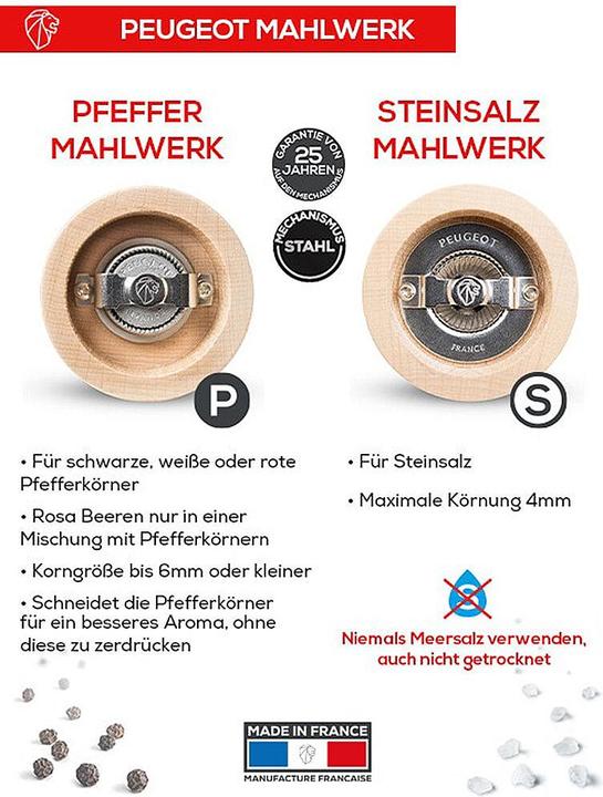 Produktbild Peugeot Pfeffermühle Salzmühle TAHITI Duo Set (Pfeffer, Salz)