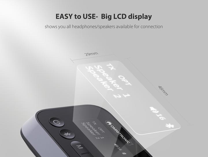 Actual product image Omnitronic BDT-5.2PRO Aptx HD Bluetooth transceiver