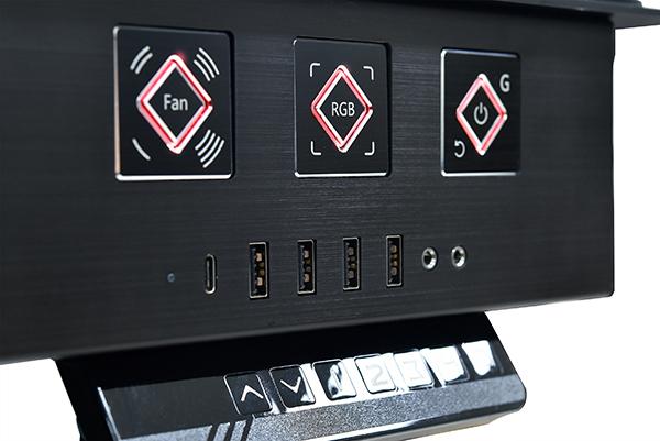 Actual product image Lian-Li DK-04F Desk case (height adjustable) - Black (ATX, mATX, Mini-ITX, E-ATX)