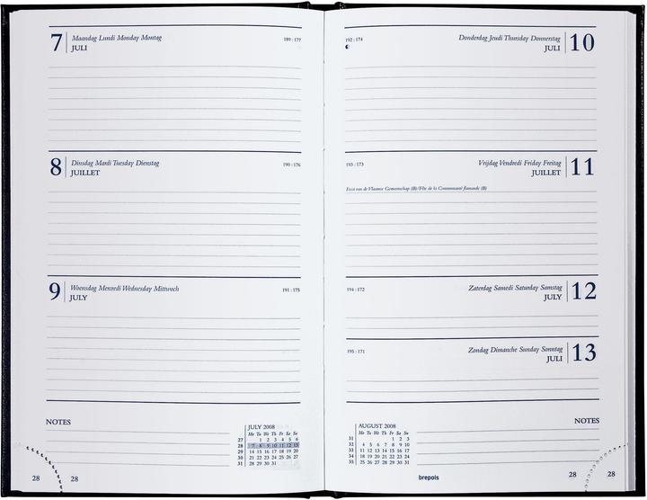Actual product image Brepols Saturnus 231 Lima 2021 231125501 black, 1W/2S, 13,5x21cm (A5, German)