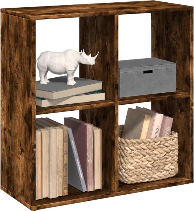 Immagine prodotto VidaXL Divisorio per ambienti Libreria Scaffale in piedi Scaffale per ufficio Scaffale a cubo Rovere fumé (69,5 x 29 x 103,5 cm)