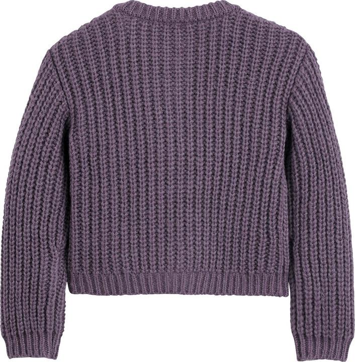 Produktbild La Redoute Collections Grobstrickjacke mit rundem Ausschnitt und Knopfleiste (128)