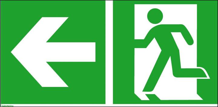 Energie-Label Magni Format 4044589113702 – Rettungsz. 300 x 150 mm Fol. rett. Weg links