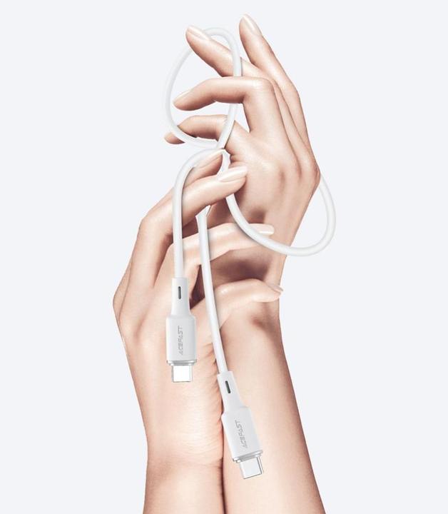 Actual product image Acefast cable USB Type C - USB Type C 1.2m, 60W (20V / 3A) white (C2-03 white) (1.20 m, USB 2.0, 60 W)
