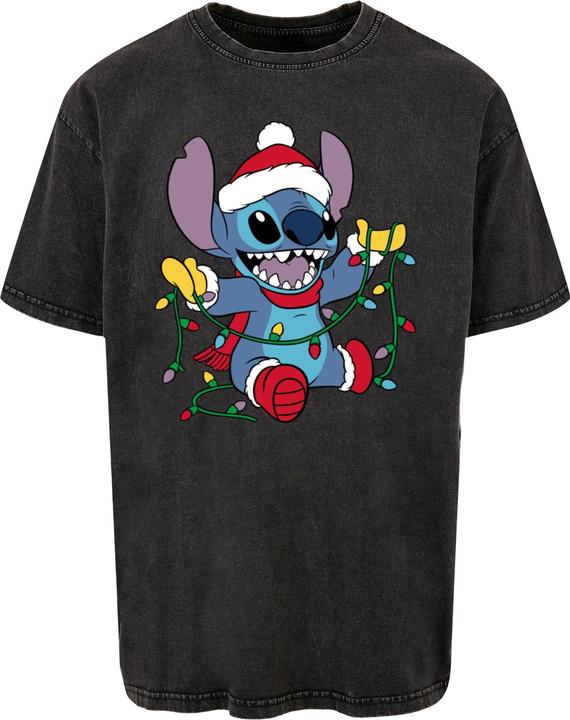 Immagine prodotto Absolute Cult Lilo e Stitch - Maglietta oversize lavata con acido con luci natalizie - 114345 (XL)