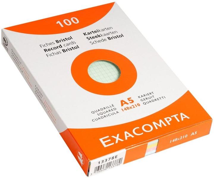 Produktbild Exacompta Karteikarten (A4, 205 g/m², 100 x)