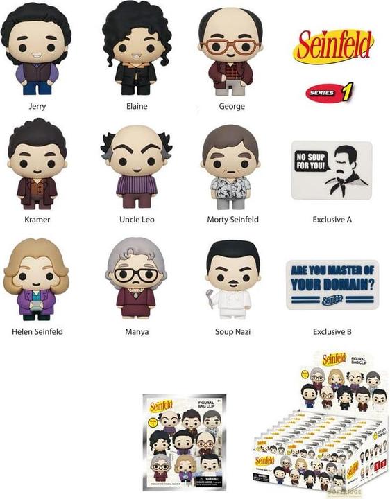 Produktbild Monogram Int. Seinfeld PVC-Taschenanhänger Series 01 Display (24)