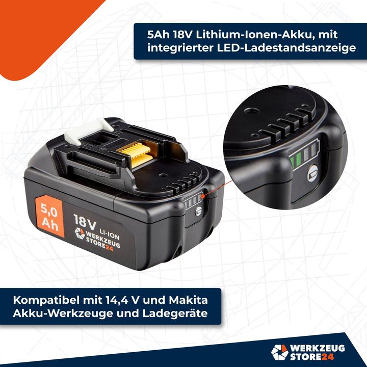 Produktbild Werkzeugstore24 Akku 18 V 5,0 Ah Typ WS1850 (18 V)