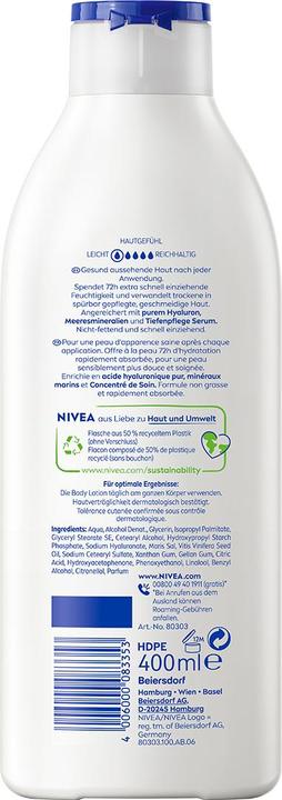 Produktbild NIVEA Express Feuchtigkeit Body Lotion DUO (Körperlotion, 800 ml)