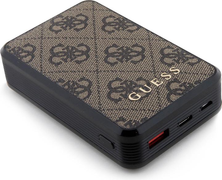 Produktbild Guess Powerbank 18W GUPB10DP4GEGW 10000mAh brązowy/brown 4G Leather Metal Logo (10000 mAh, 18 W)