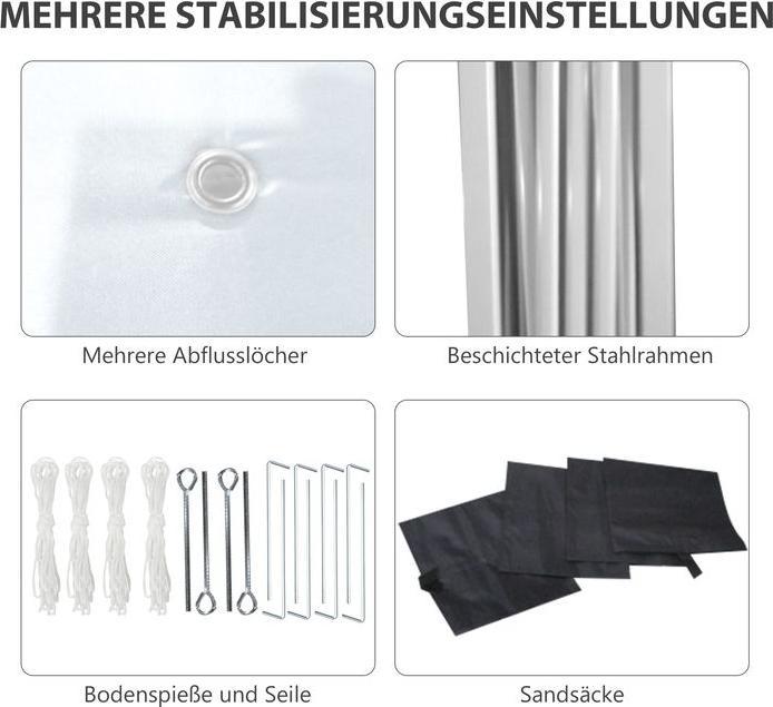 Produktbild Swisshandel24 Sandsackpavillon (297 cm, 297 cm)