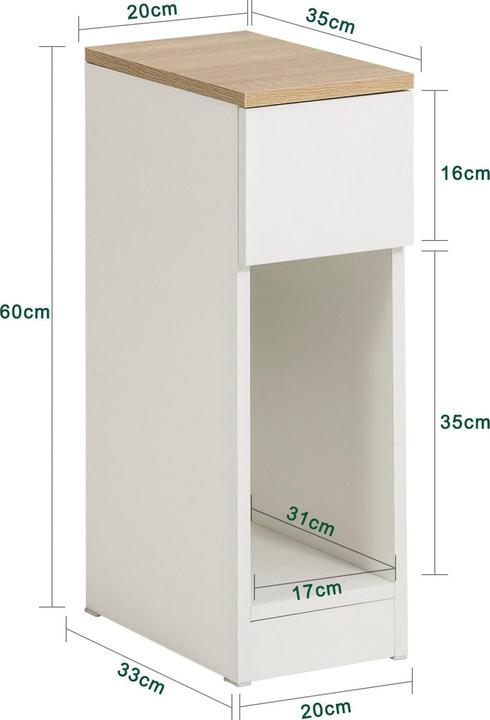 Actual product image SoBuy FBT111-WN (20 x 35 x 60 cm)