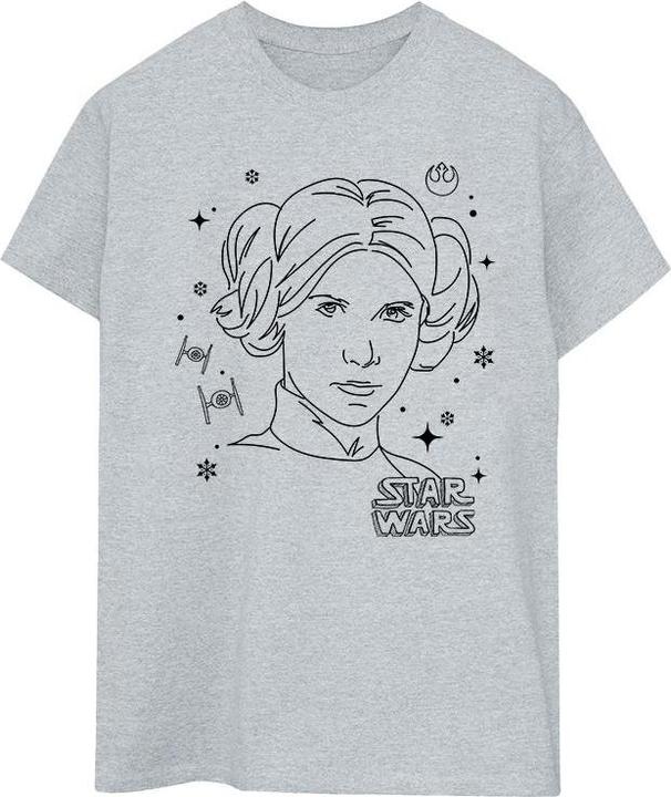 Star Wars Episode IV: A New Hope Leia Christmas Sketch TShirt (S)