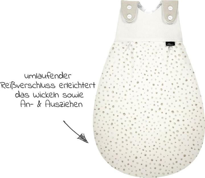 Actual product image Alvi Baby all year sleeping bag Mäxchen Aqua Dot Gr. 50/56 (56 cm, 2.5 TOG)