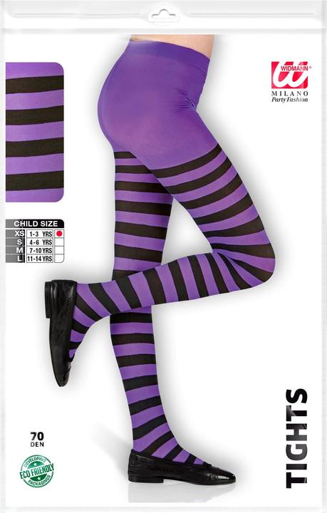 Produktbild Widmann STRUMPFHOSE LILA/SCHWARZ GESTREIFT 70 DEN, 11-14 years