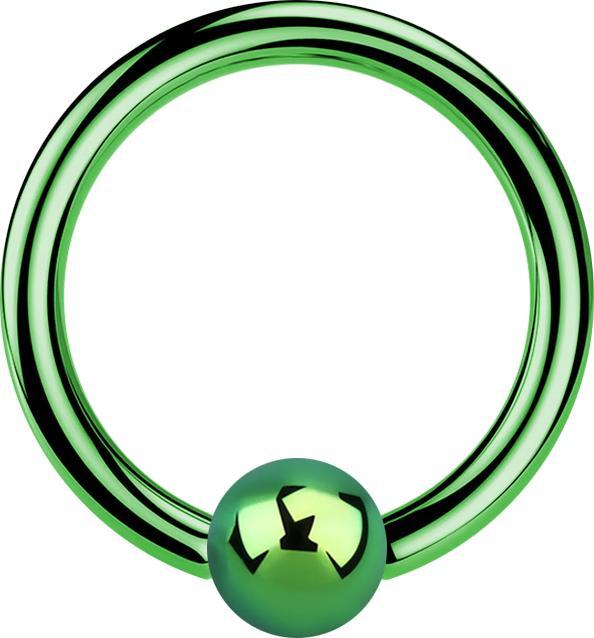 Star Piercing Micro Ball Closure Ring grün (ohne Messing, Chirurgenstahl 316L)