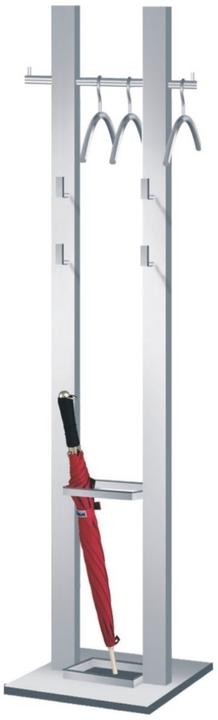 Produktbild Kerkmann Garderobenständer silber m. Kleiderbügelst.,8 Hk.