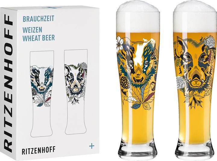 Ritzenhoff 2-er-Set Weizenbierglas Brauchzeit (0.65 l, 2 x)