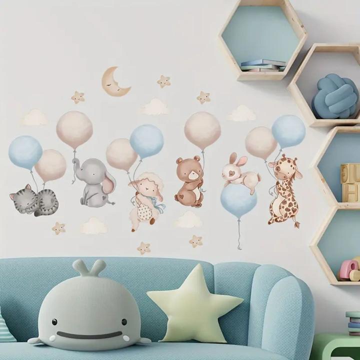 Milkii Wandsticker, Tierballonparty (50 x 80 cm)