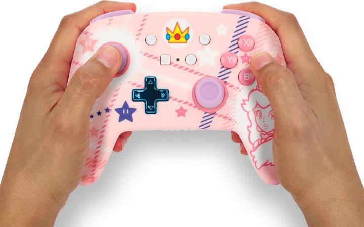 Image du produit PowerA Enhanced Wireless Controller Princess Peach Plaid (Switch OLED, Switch Lite, Switch)