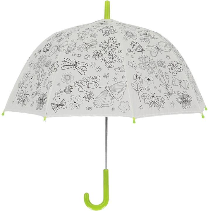 Esschert Design Regenschirm Blumen Grün/Weiss