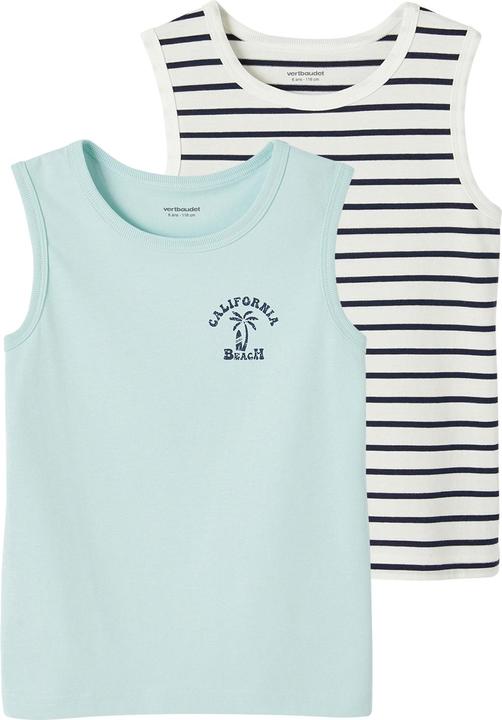 Produktbild Vertbaudet 2er-Pack Jungen Trägershirts mit Recycling-Baumwolle (110)