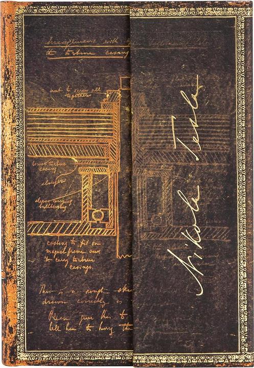 Produktbild Paperblanks Faszinierende Handschriften Tesla, Skizze einer TurbineMiniLIN (Liniert)