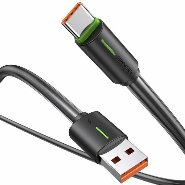 Actual product image Usams Cable USB-C 3A YU Series 1m USB-C/USB-C czarny/black SJ732USB01 (US-SJ732 ) (1 m, USB 3.2 Gen 1, 18 W)