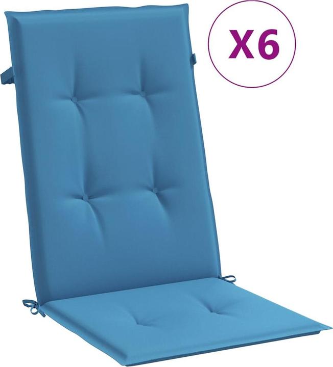 Produktbild VidaXL Hochlehner-Auflagen 4 Stk. Stoff (120 x 50 x 4 cm)