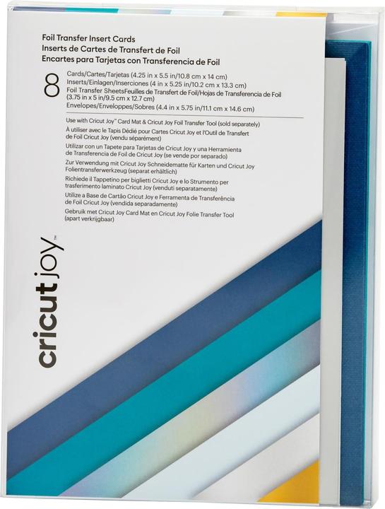 Actual product image Cricut Blank Card Joy 10.8 x 14 cm Transfer, Teal/Blue, 8 pieces (8 pcs.)