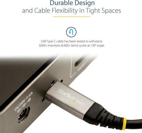Actual product image StarTech .com 3ft (1m) USB C Cable 10Gbps, USB-IF Certified USB-C Cable, USB 3.1/3.2 Gen 2 Type-C Cable, 100W (1 m, USB 3.2 Gen 2, 10 W)