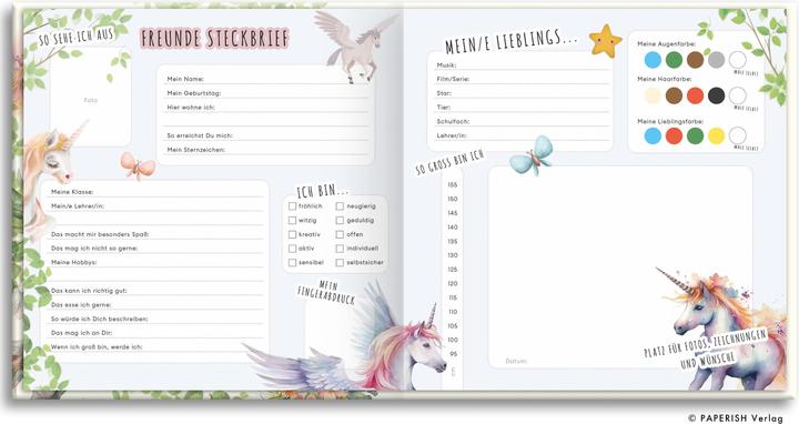 Actual product image Schulfreunde - EINHORN (German, PAPERISH Publishing House, Pia Loewe, 2023)