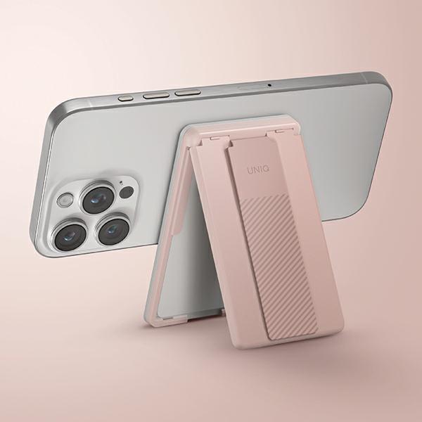 Produktbild Uniq Heldro ID magnetyczny portfel z podpórką i opaską różowy/blush pink