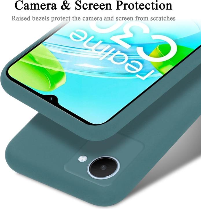 Actual product image Cadorabo TPU Liquid Silicone Case Cover for Realme C30 / Narzo 50i PRIME (Realme Narzo 50i Prime, Nokia C30)