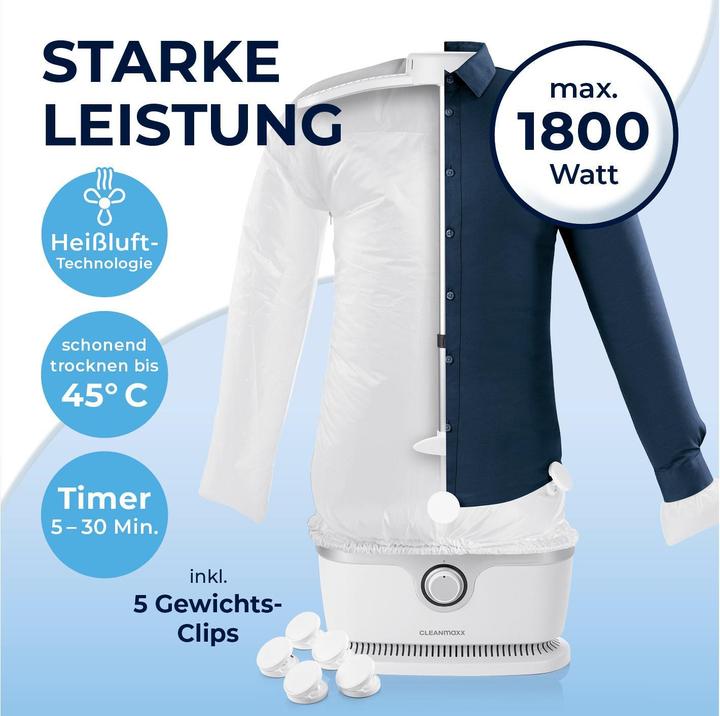 Immagine prodotto CleanMaxx Per la stiratura di camicie e bluse (1800 W)