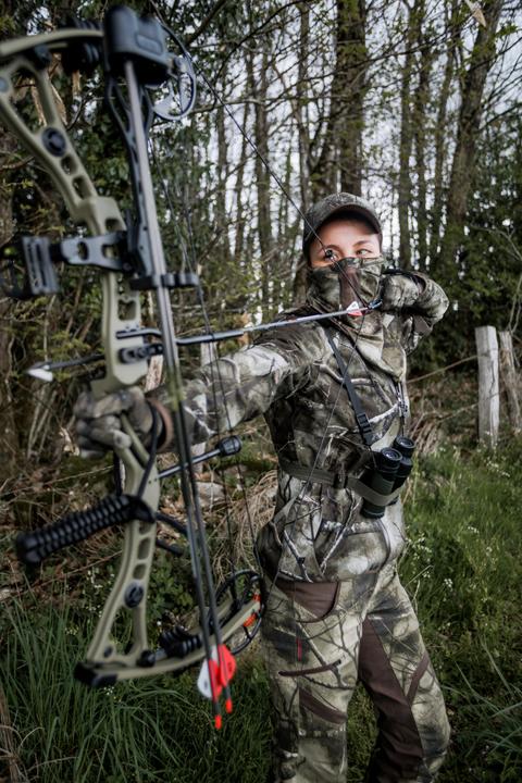 Produktbild Solognac Jagdhose 500 Damen geräuscharm atmungsaktiv Camouflage (S)