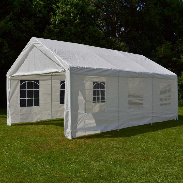 Actual product image VCM Hochwertiges Festzelt Partyzelt Bierzelt Gartenzelt Pavillon weiss 4x6 m PE Stahl (600 cm, 600 cm)