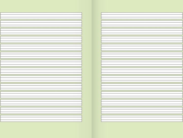 Produktbild Schulheft Recycling Lineatur 2 liniert DIN A5 ohne Rand, 16 Blatt (A5, Speziallineatur, Harter Einband)