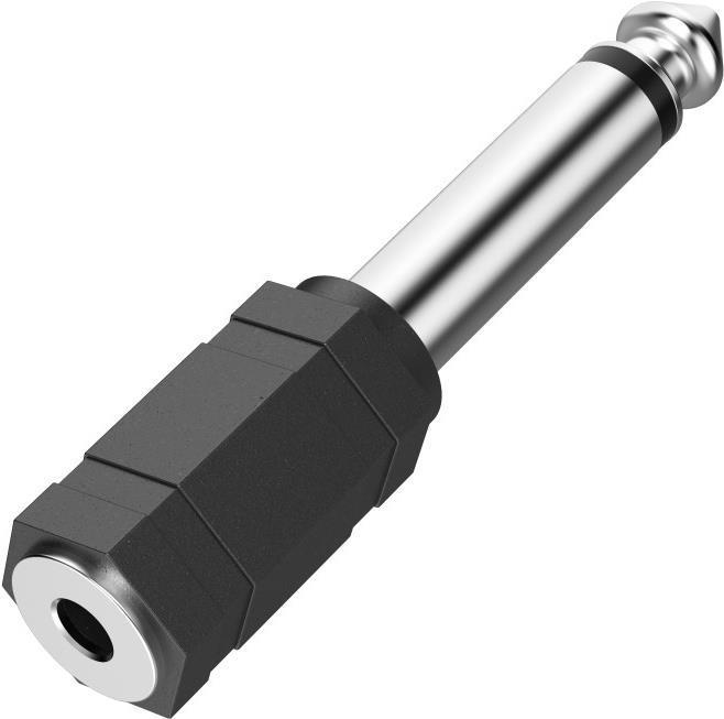 Hama Audio-Adapter, 3,5-mm-Klinken-Kupplung Mono - 6,3-mm-Klinken-Stecker Mono (Klinkenadapter)