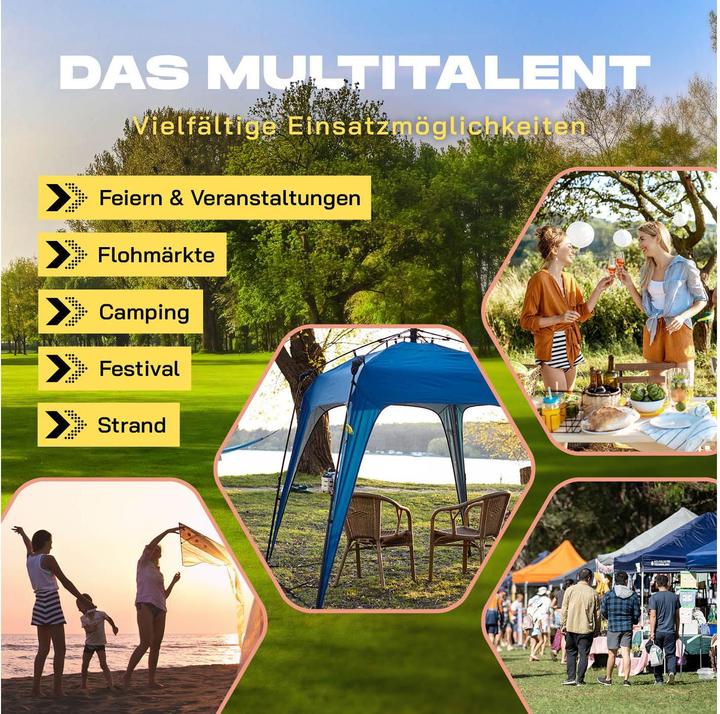 Produktbild Where Tomorrow Pavillon Pop Up - Schwarz, Anwendungsbereich: Outdoor (250 cm, 250 cm)